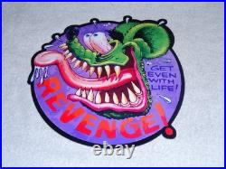 VINTAGE RAT FINK GET REVENGE With LIFE METAL RATFINK ED ROTH HOT ROD GASOLINE SIGN