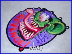 VINTAGE RAT FINK GET REVENGE With LIFE METAL RATFINK ED ROTH HOT ROD GASOLINE SIGN