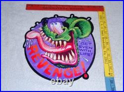 VINTAGE RAT FINK GET REVENGE With LIFE METAL RATFINK ED ROTH HOT ROD GASOLINE SIGN