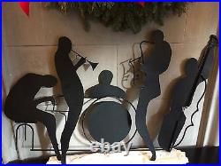 VINTAGE, SIGNED C. Curtis JERE Metal Wall Art Sculpture Jazz Band