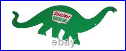 VINTAGE SINCLAIR GASOLINE With DIE-CUT DINO THE DINOSAUR 15 METAL GAS & OIL SIGN
