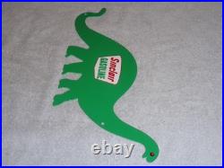 VINTAGE SINCLAIR GASOLINE With DIE-CUT DINO THE DINOSAUR 15 METAL GAS & OIL SIGN
