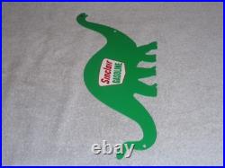 VINTAGE SINCLAIR GASOLINE With DIE-CUT DINO THE DINOSAUR 15 METAL GAS & OIL SIGN