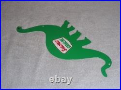 VINTAGE SINCLAIR GASOLINE With DIE-CUT DINO THE DINOSAUR 15 METAL GAS & OIL SIGN