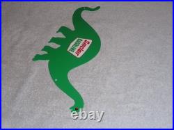 VINTAGE SINCLAIR GASOLINE With DIE-CUT DINO THE DINOSAUR 15 METAL GAS & OIL SIGN