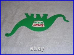 VINTAGE SINCLAIR GASOLINE With DIE-CUT DINO THE DINOSAUR 15 METAL GAS & OIL SIGN