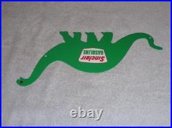 VINTAGE SINCLAIR GASOLINE With DIE-CUT DINO THE DINOSAUR 15 METAL GAS & OIL SIGN