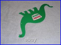 VINTAGE SINCLAIR GASOLINE With DIE-CUT DINO THE DINOSAUR 15 METAL GAS & OIL SIGN
