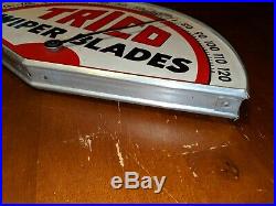 VINTAGE TRICO WIPER BLADES THERMOMETER SIGN METAL Made in USA
