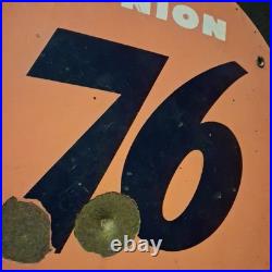 VINTAGE UNION 76 GASOLINE Metal SIGN GAS STATION PUMP PLATE MOTOR OIL AUTO