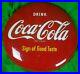 VTG_Drink_Coca_Cola_16_Button_Porcelain_Sign_of_Good_Taste_COKE_AM80_Metal_RARE_01_sn