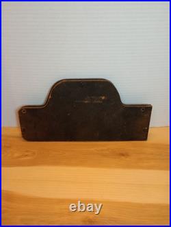 VTG New York Indoor Sign Broad /Wall Street Humpback Diecast Wooden Back 12x6
