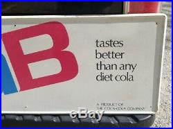 VTG RARE TaB Cola Metal Sign A Coca Cola Product Soda Pop Advertising 33-3/4