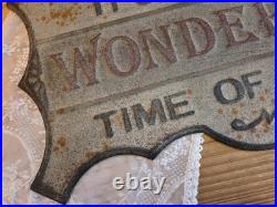 VTG Reproduction IT'S THE MOST WONDERFUL TIME OF THE YEAR XLg Hanging Metal Sign