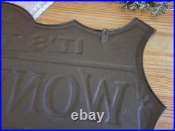 VTG Reproduction IT'S THE MOST WONDERFUL TIME OF THE YEAR XLg Hanging Metal Sign