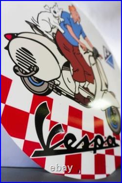 Vespa Tintin Scooter Edition Vintage Piaggio Metal Sign 50 cm (19.7) Vespa Tintin Scooter Edition Vintage Piaggio Metal Sign 50 cm (19.7)