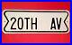 Vintage1930_s_40_s_Embossed_Thick_Metal_20th_Ave_Street_Advertising_Sign_NICE_01_tx