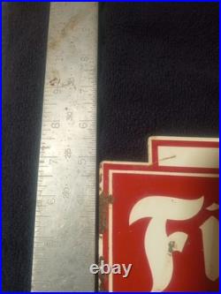 Vintage 13 In X 5½ In Firestone Metal Sign