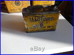 Vintage 1920 Rare Pure Oil Tiolene Motor Oil 1/2 Gal Metal Can Tiolene Sign Gas