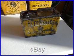 Vintage 1920 Rare Pure Oil Tiolene Motor Oil 1/2 Gal Metal Can Tiolene Sign Gas