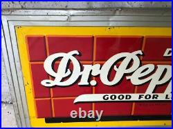 Vintage 1930s-40s Dr. Pepper Advertising Metal Sign