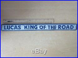Vintage 1930s Lucas King of the Road Metal Shelf/Counter Sign 45cm long