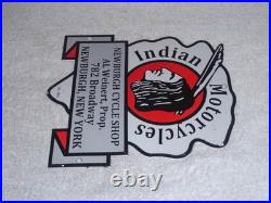 Vintage 1933 Indian Motorcycles Arrowhead 9 Porcelain Metal Gasoline & Oil Sign