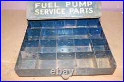 Vintage 1940's AC Fuel Pump Service Parts Chevrolet Metal Cabinet Sign