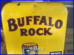 Vintage 1940's Buffalo Rock Ginger Ale Soda Pop 26 x 10 Metal Thermometer Sign