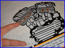 Vintage 1941 Harley Davidson Motorcycle Sales Porcelain Metal Gasoline Oil Sign