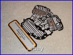 Vintage 1941 Harley Davidson Motorcycle Sales Porcelain Metal Gasoline Oil Sign