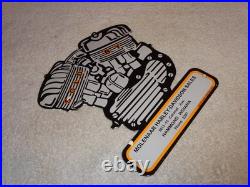 Vintage 1941 Harley Davidson Motorcycle Sales Porcelain Metal Gasoline Oil Sign