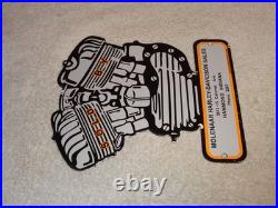 Vintage 1941 Harley Davidson Motorcycle Sales Porcelain Metal Gasoline Oil Sign