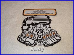 Vintage 1941 Harley Davidson Motorcycle Sales Porcelain Metal Gasoline Oil Sign