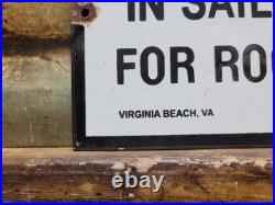 Vintage 1942 Sailor Porcelain Sign Old Hotel Virginia Beach Street Girls Brothel