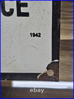 Vintage 1942 Sailor Porcelain Sign Old Hotel Virginia Beach Street Girls Brothel