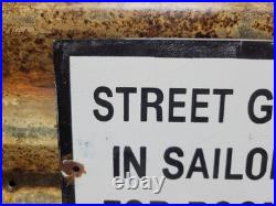 Vintage 1942 Sailor Porcelain Sign Old Hotel Virginia Beach Street Girls Brothel