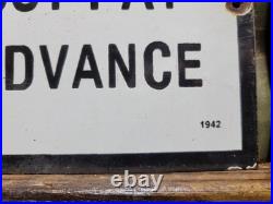Vintage 1942 Sailor Porcelain Sign Old Hotel Virginia Beach Street Girls Brothel