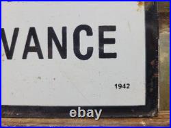 Vintage 1942 Sailor Porcelain Sign Old Hotel Virginia Beach Street Girls Brothel