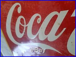 Vintage 1946 DRINK ICE COLD COCA COLA COKE metal sign. 29.25 x 19.25 NO RESERVE