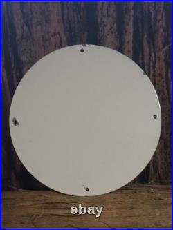 Vintage 1947 Husky Gasoline Motor Oils Porcelain Gas Pump Metal Sign 12