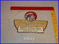 Vintage 1948 Indian Motorcycles Sales+ Service Porcelain Metal Gasoline Oil Sign