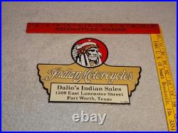 Vintage 1948 Indian Motorcycles Sales+ Service Porcelain Metal Gasoline Oil Sign