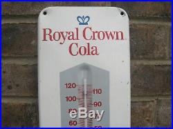 Vintage 1950's / 60's RC Royal Crown Cola Metal Thermometer TIN SIGN EXCELLENT