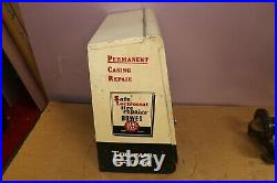 Vintage 1950's BOWES SEAL FAST Tire Repair Metal Gas Station Cabinet Sign