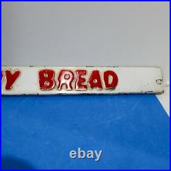 Vintage 1950's Bunny Bread Metal Advertising Sign, Rack Door Push