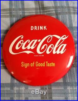 Vintage 1950's Coca Cola 12 Button Sign AM21 Metal