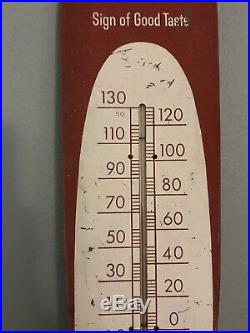 Vintage 1950's Coca Cola metal 30 thermometer Red & White original sign