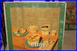 Vintage 1950's Eating Places Restaurant Food Containers 25x31 Metal Sign