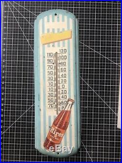 Vintage 1950's Hires Root Beer Soda Pop 27 Metal Thermometer SignWorks